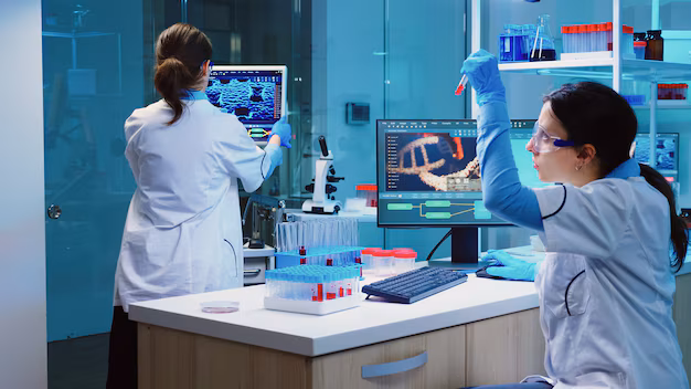 group-scientists-wearing-lab-coat-working-laboratory-while-examining-biochemistry-sample-test-tube-scientific-instruments_482257-544